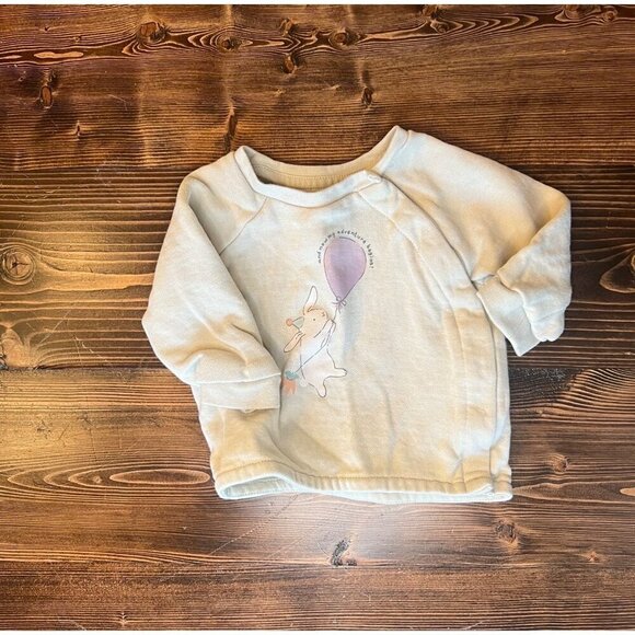 H&M Light Green Rabbit Newborn NB 2-Piece Cotton Outfit Set Baby Cozy Unisex - Picture 3 of 5